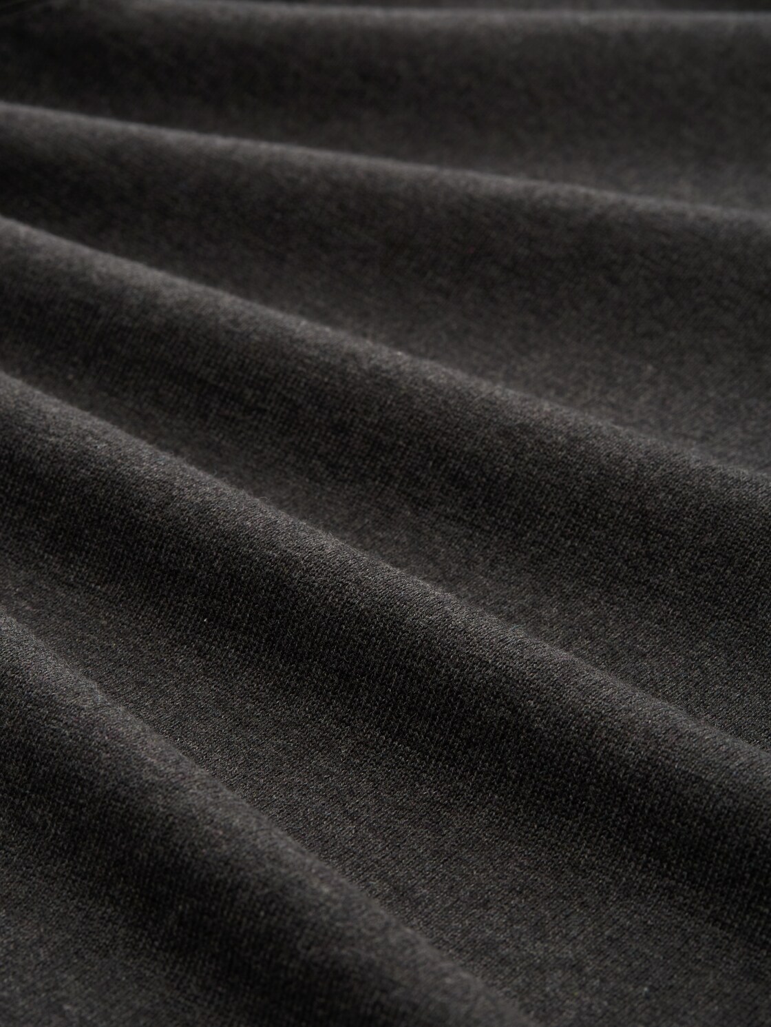 Strickjacke mit Stehkragen - Black Grey Melange - Material-Ansicht