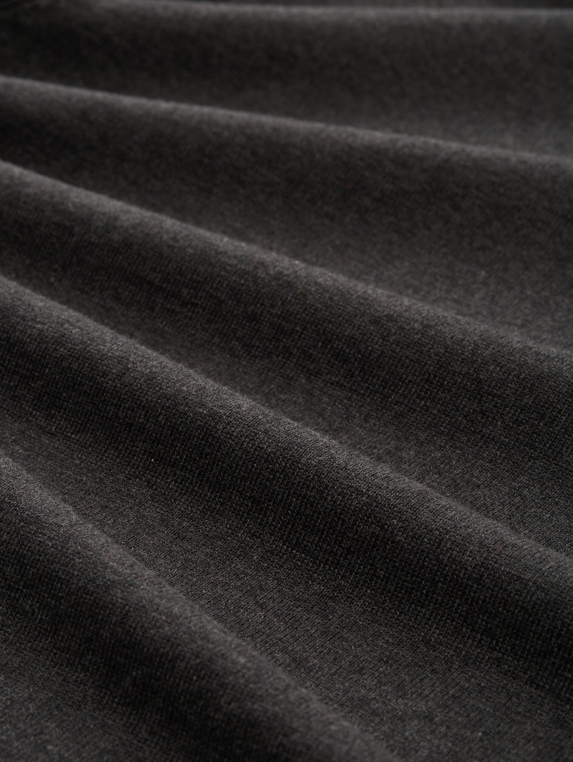 Strickjacke mit Stehkragen - Black Grey Melange - Material-Ansicht