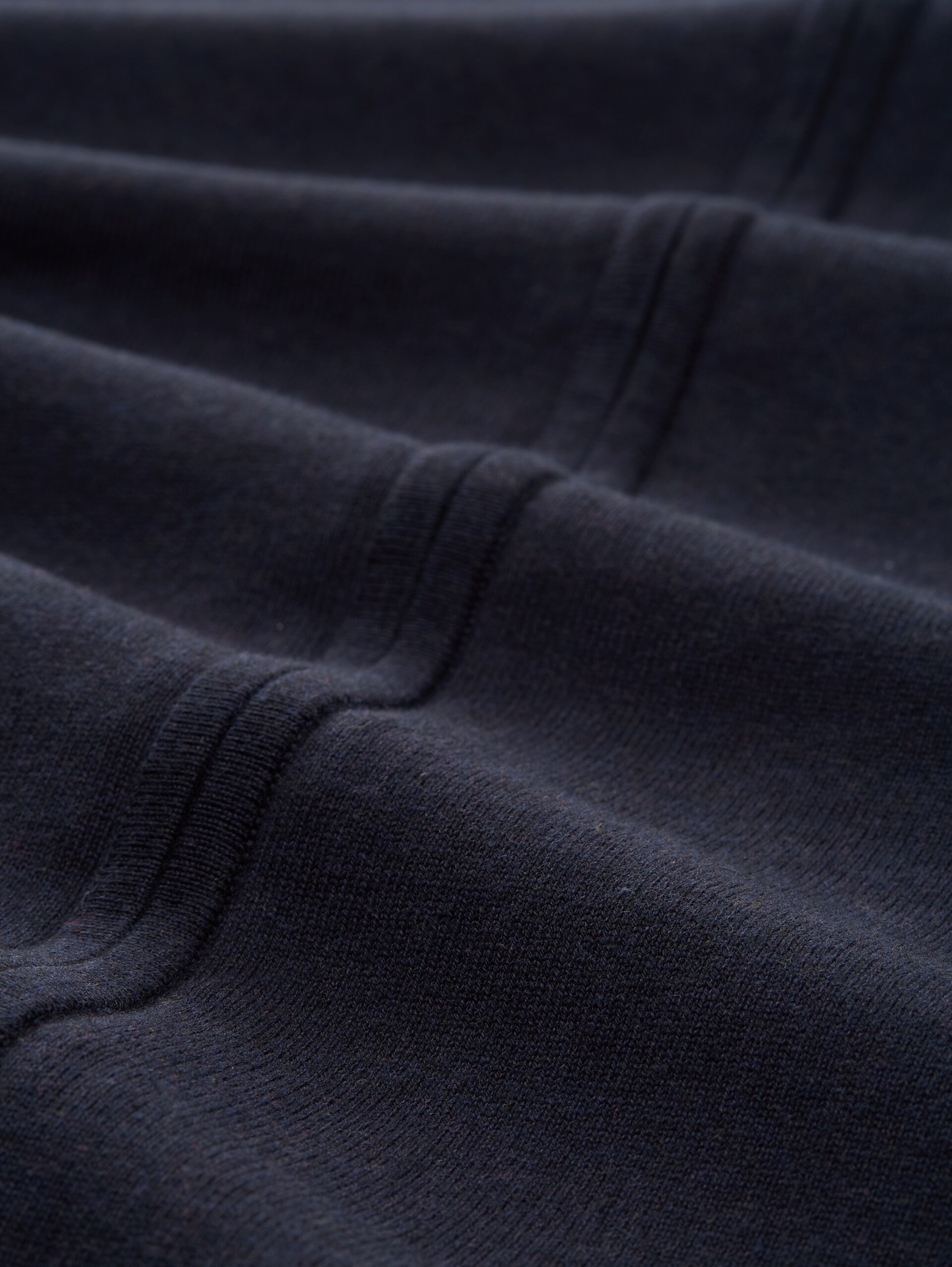 Cardigan with a stand-up collar - Knitted Navy Melange - Material view