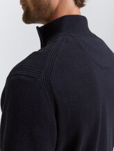 Cardigan avec col montant - Knitted Navy Melange - Vue détaillée du modèle