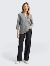 Blouse en coton - midnight navy blue - Vue de face du modèle
