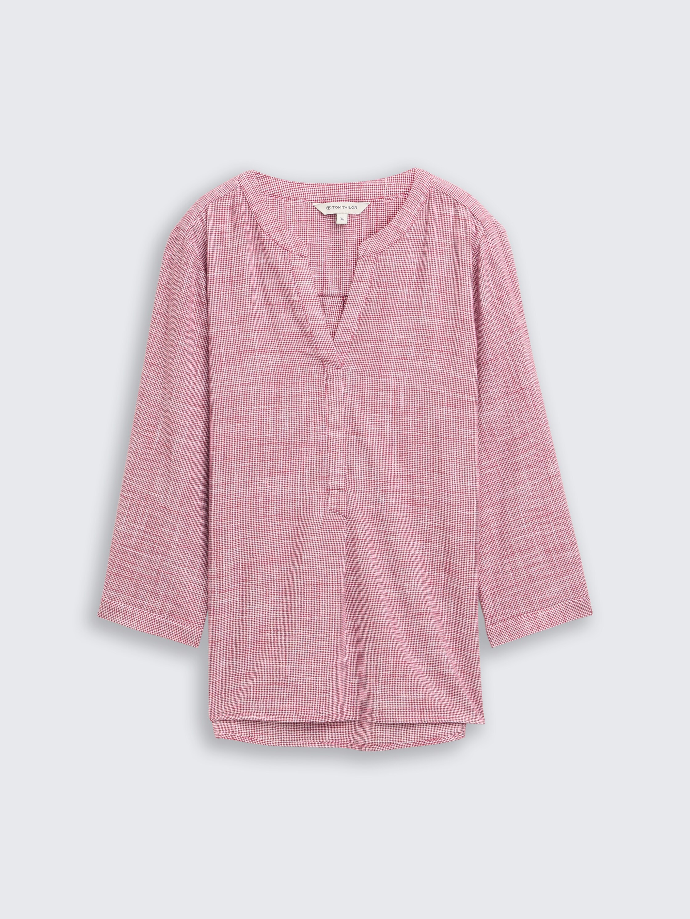 Katoenen blouse - dark pink - Product vooraanzicht