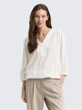 Blouse en viscose - Whisper White - Découpe Vue de face du modèle