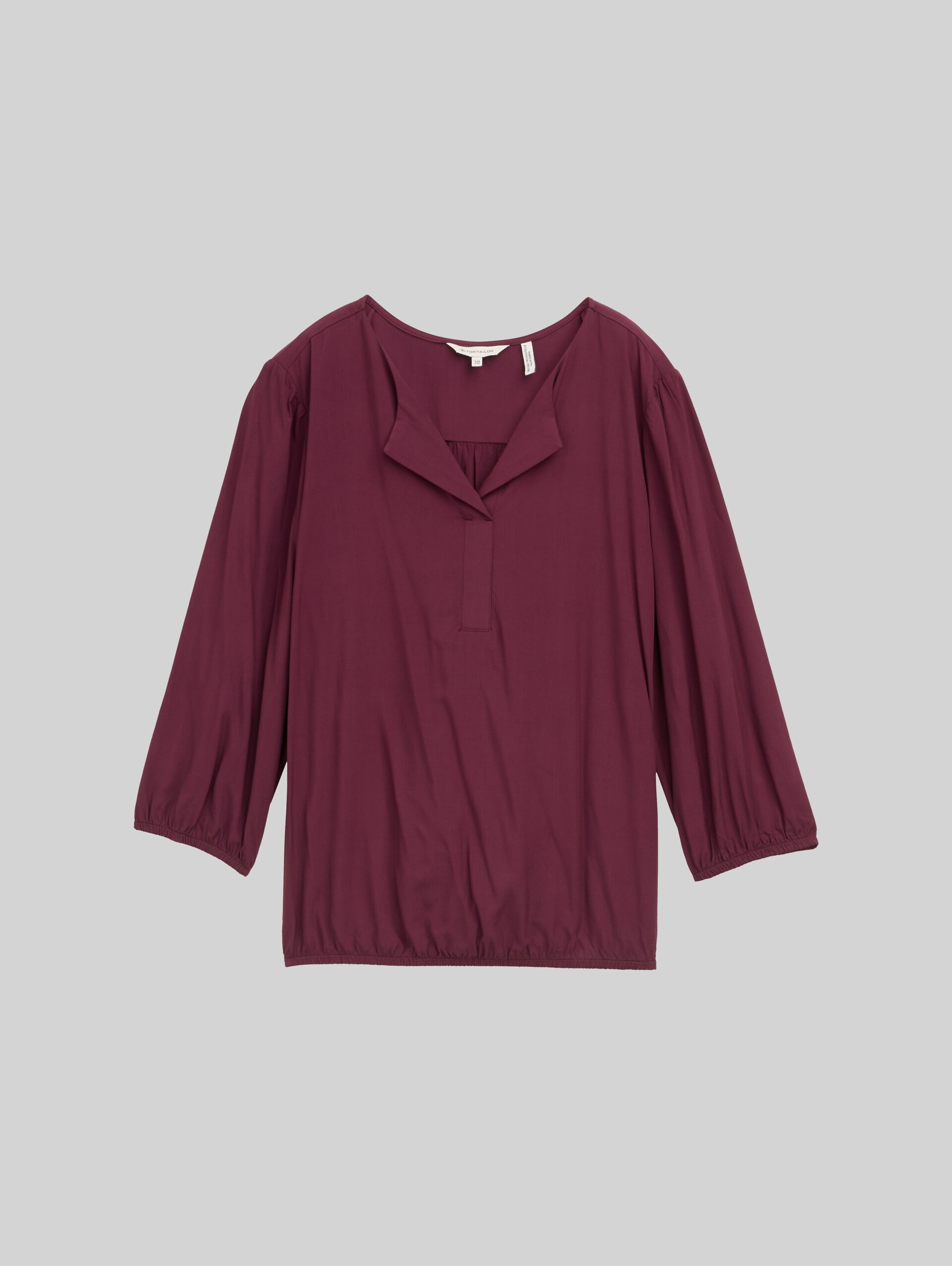 Viscose blouse - bordeaux red - Front product view