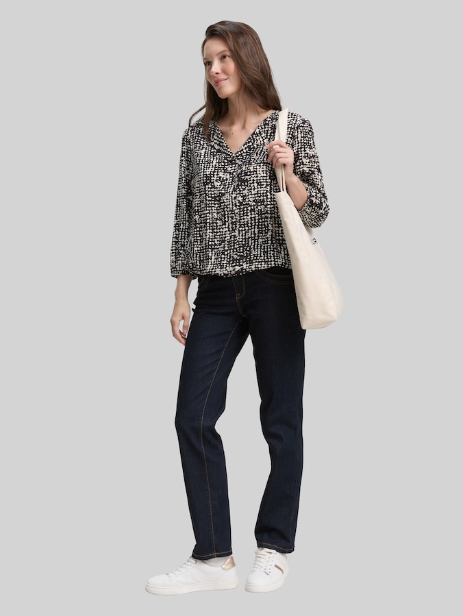 Bluse aus Viskose von Women, navy abstract dot design