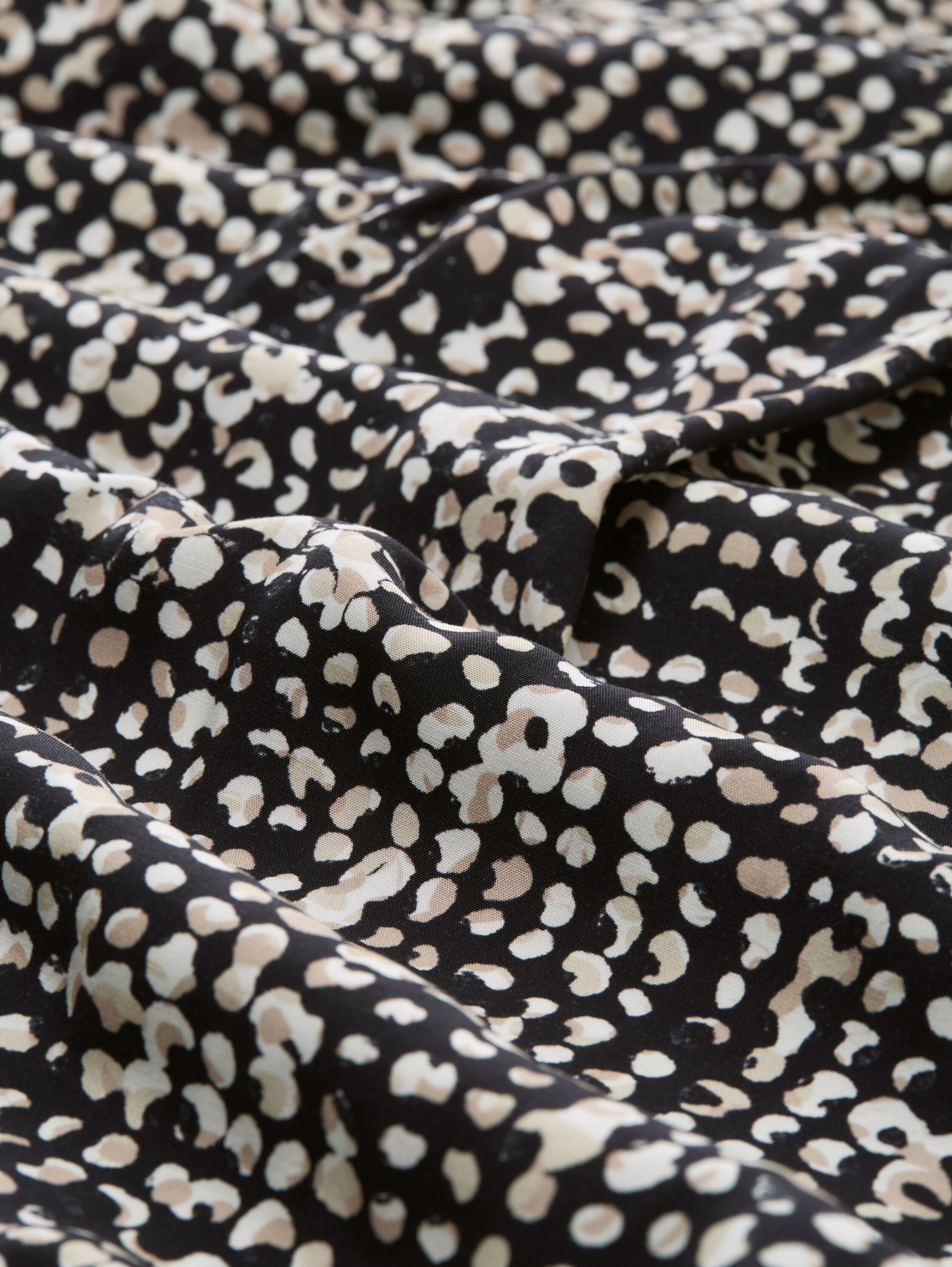 Bluse aus Viskose - navy_abstract_dot_design - 