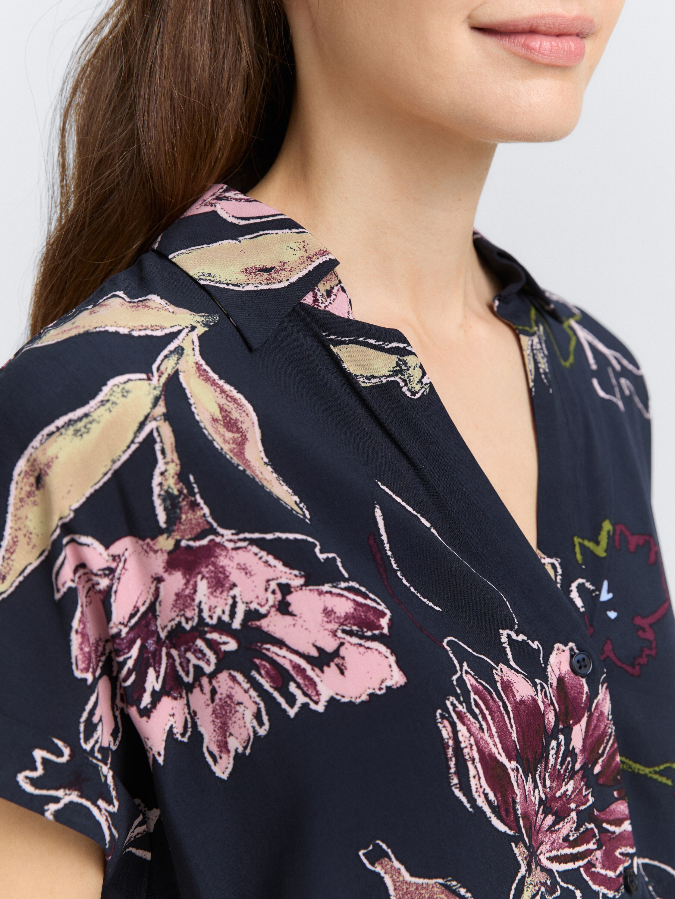 Bluse mit Muster - big_flower_design - 