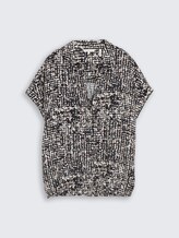 Blouse à motifs - navy abstract dot design - Vue de face du produit