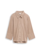 Ausgewählt, Loose Fit Hemdbluse aus Cord von Tom Tailor, grau