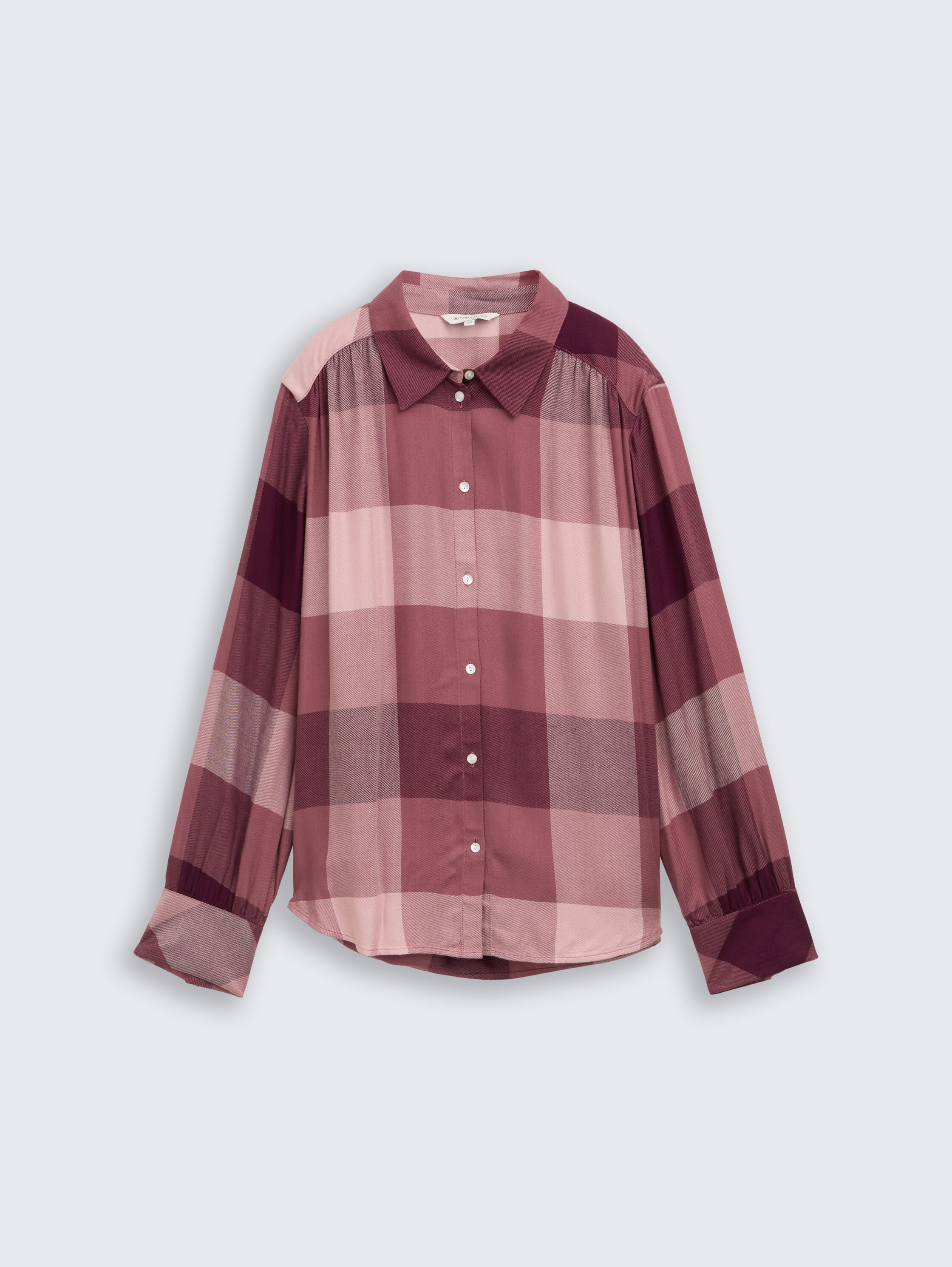 Hemdbluse mit Karomuster - berry rose check - Vorder-Produkt-Ansicht