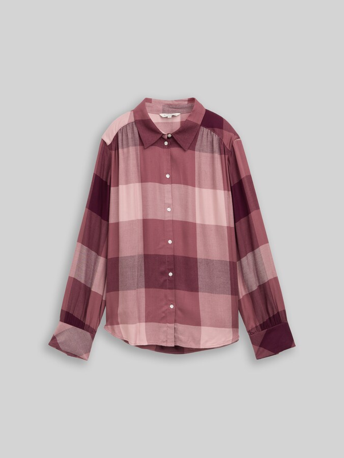 Checked shirt by Women, berry rose check