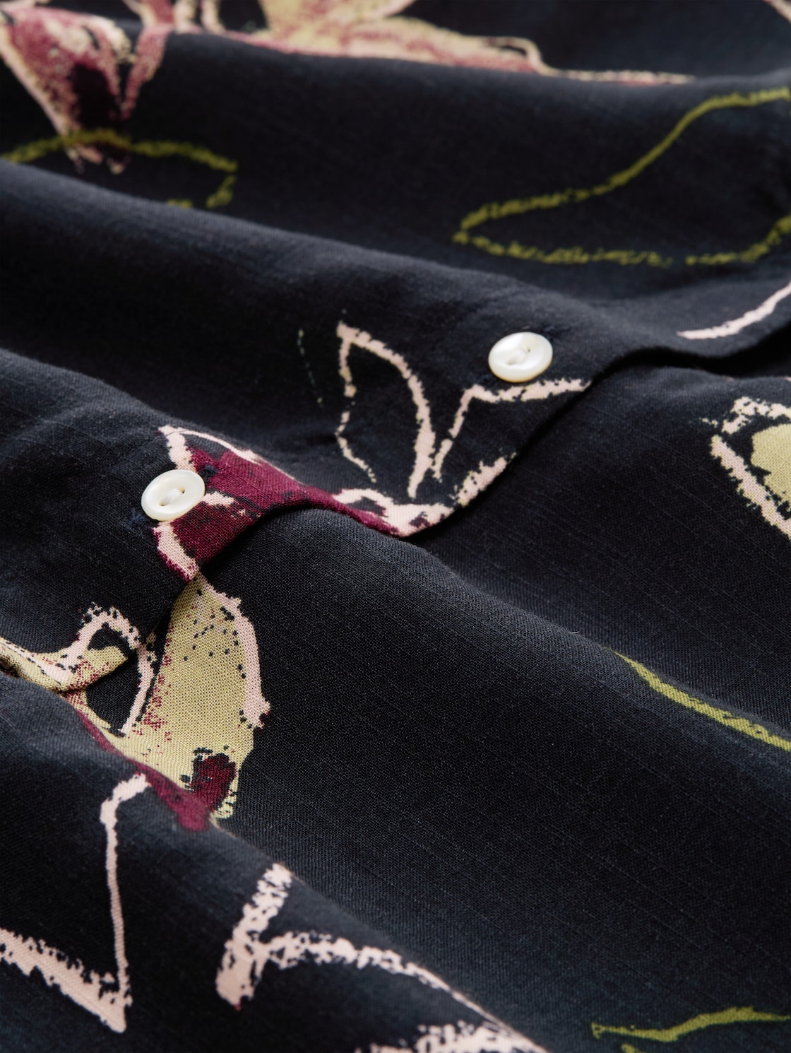 Loose Fit Bluse mit Muster - big flower design - Material-Ansicht