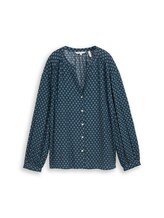 Nicht ausgewählt, Loose Fit Bluse mit Muster von Tom Tailor, blau