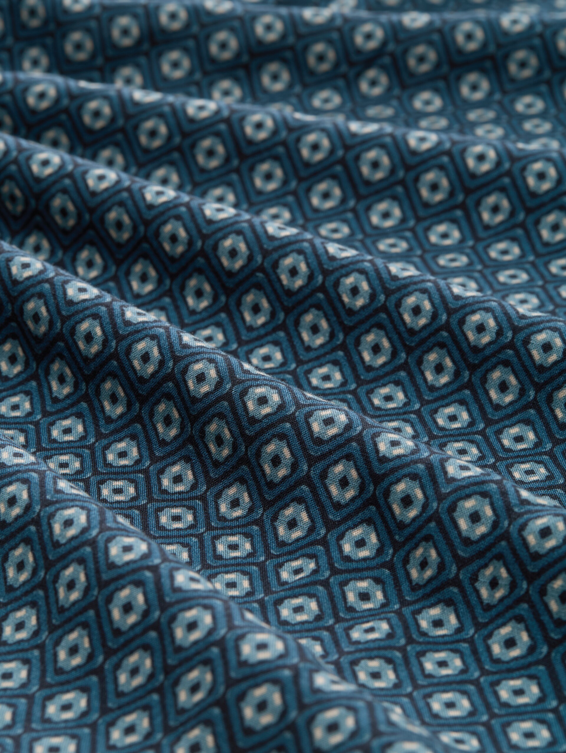 Blouse loose fit avec motif - teal geometric minimal design - Vue de la matière