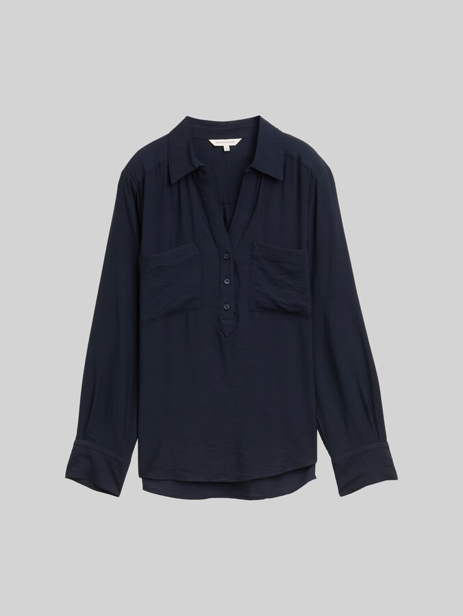 Crinkle Bluse mit Brusttaschen von Women, Lunar Eclipse