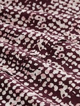 Shirt blouse with pattern - dark red abstract dot design - Material view