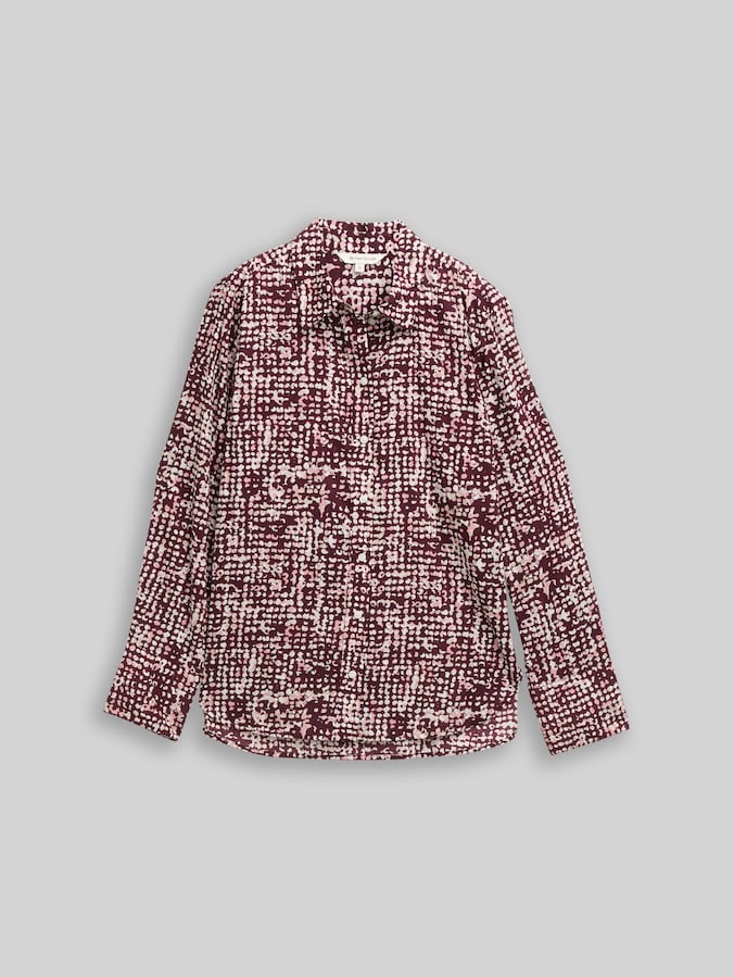 Hemdbluse mit Muster von Women, dark red abstract dot design