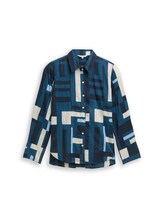 Niet geselecteerd, Overhemdblouse met patroon door , blauw