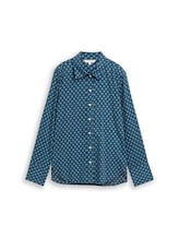 Nicht ausgewählt, Hemdbluse mit Muster von Tom Tailor, blau