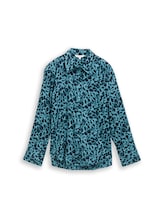 Ausgewählt, Hemdbluse mit Muster von Tom Tailor, blau