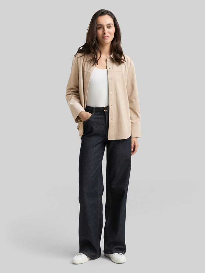 Survêtement en aspect daim par Women, soft taupe grey