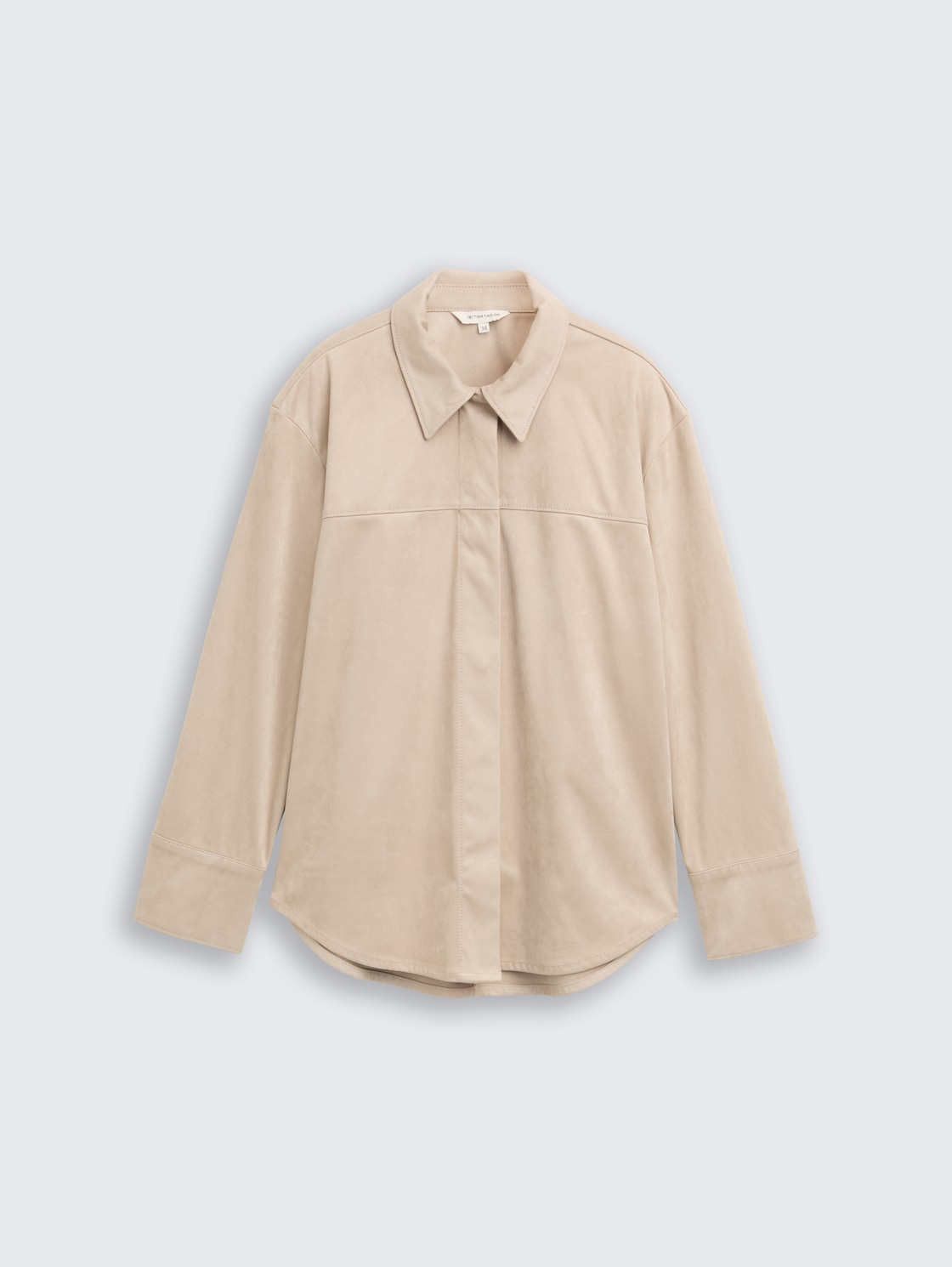 Overshirt in Wildleder-Optik - soft taupe grey - Vorder-Produkt-Ansicht