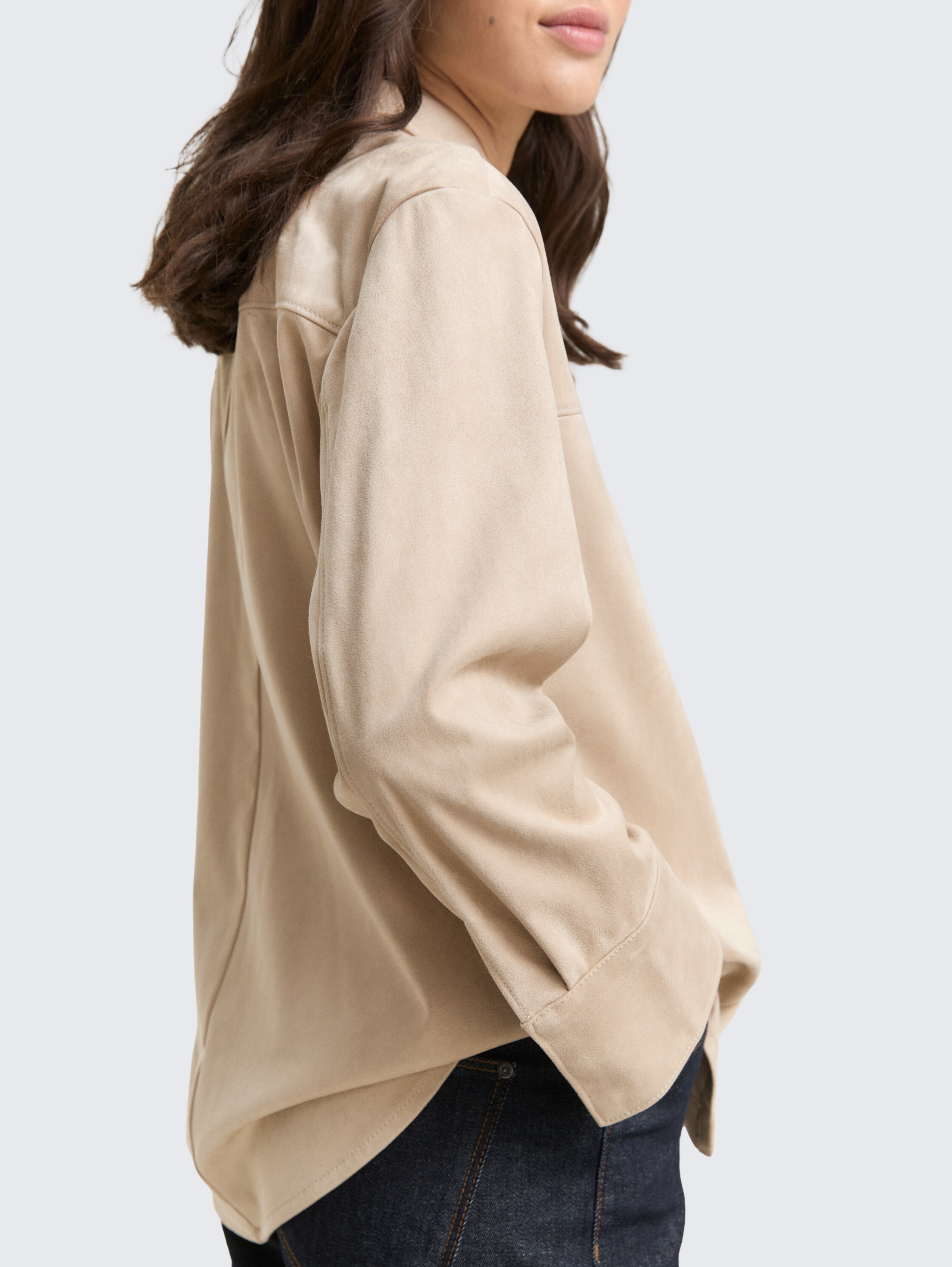 Overhemd in suèdelook - soft_taupe_grey - 