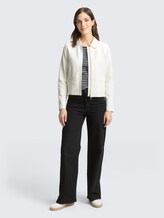 Regular Fit Jacke mit Reißverschluss - Whisper White