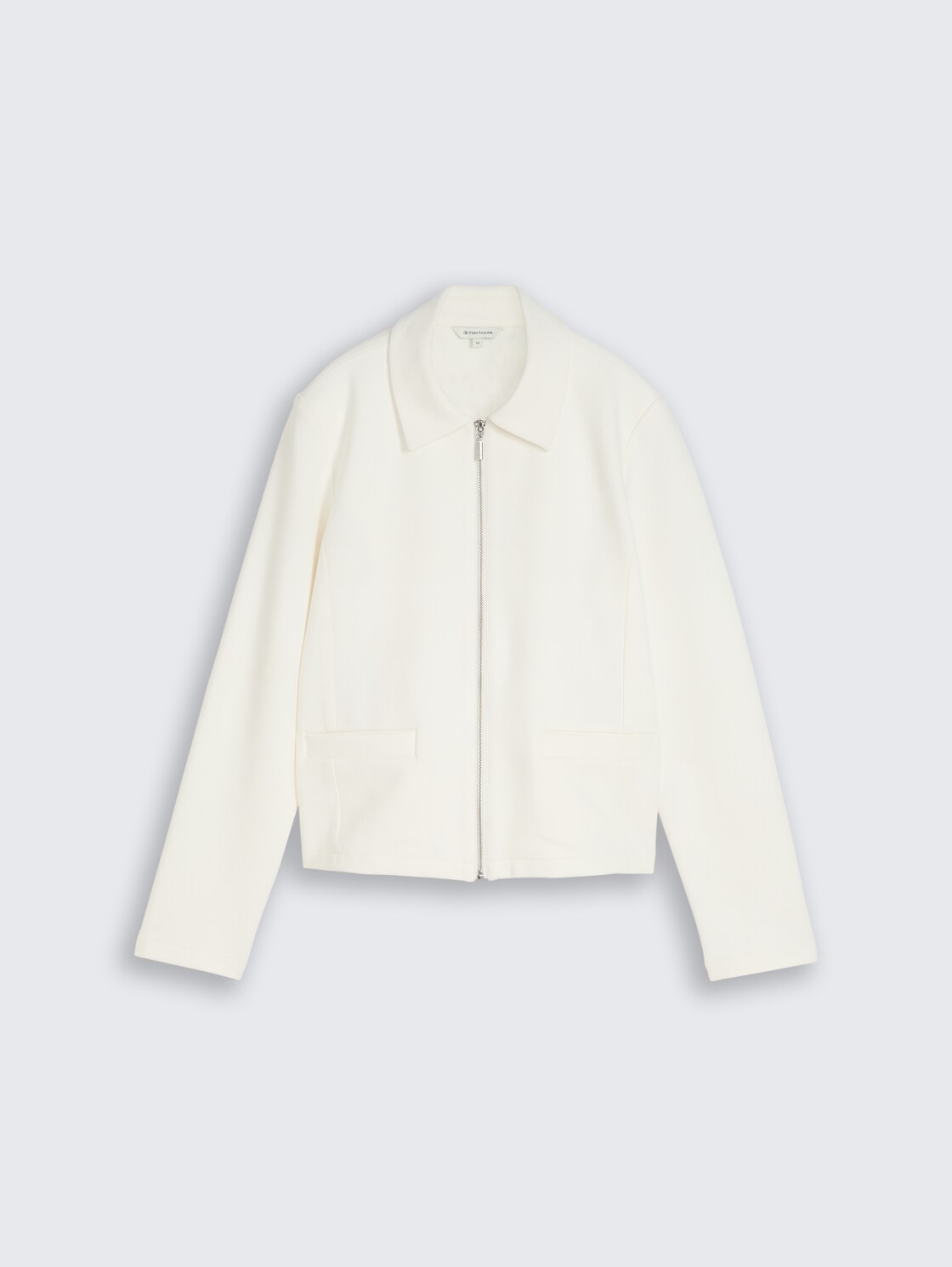 Regular Fit Jacke mit Reißverschluss - Whisper White
