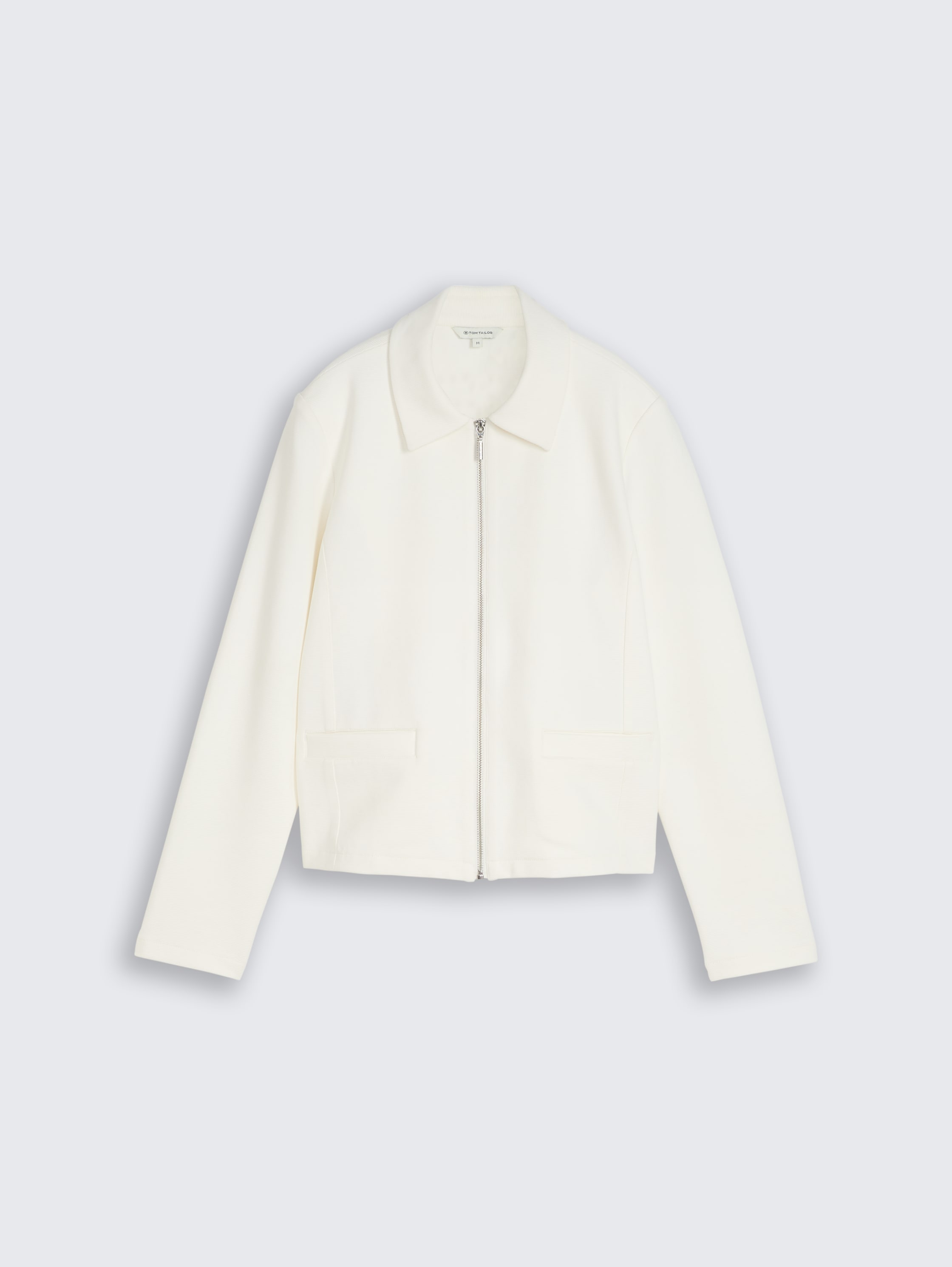 Regular fit jas met ritssluiting - Whisper White