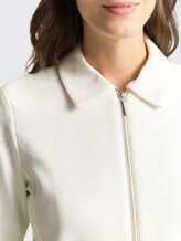 Regular Fit Jacke mit Reißverschluss - Whisper White