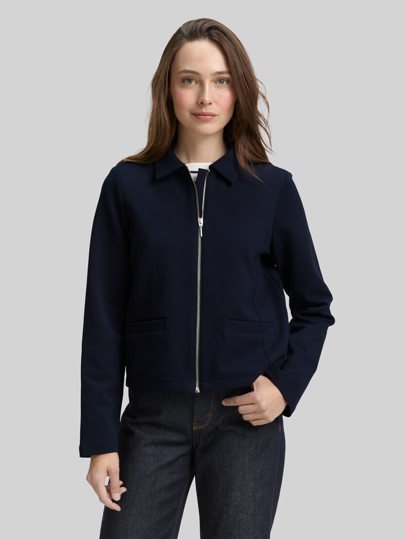 Regular fit jas met rits door Women, sky captain blue