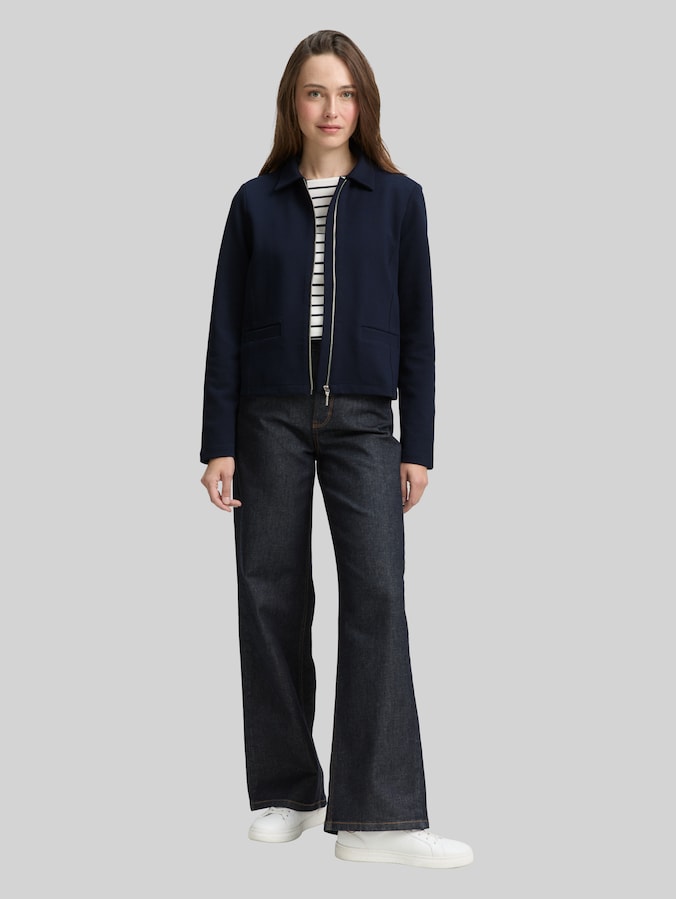 Veste coupe classique avec fermeture éclair par Women, sky captain blue