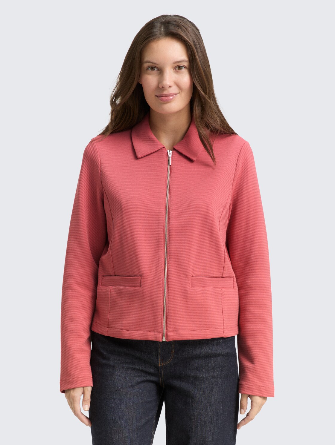 Regular Fit Jacke mit Reißverschluss - cozy pink