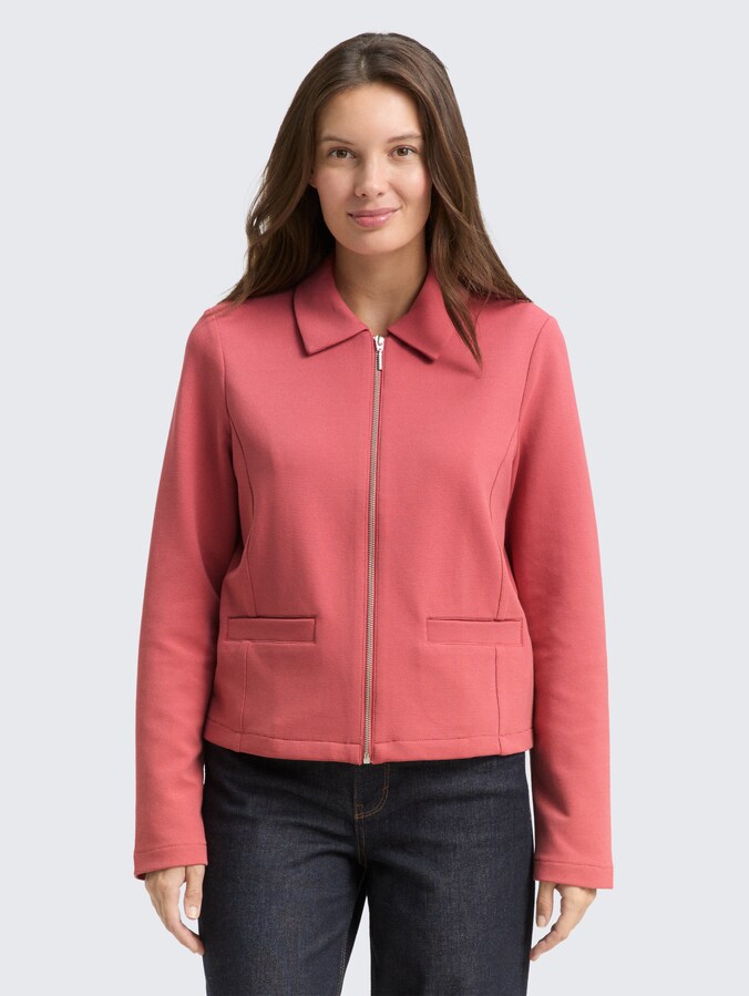 Regular fit jas met rits door Women, cozy pink