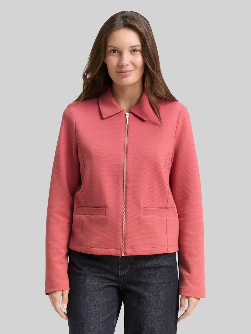Regular fit jas met rits door Women, cozy pink