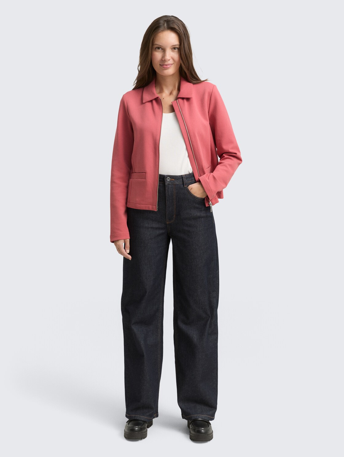 Regular Fit Jacke mit Reißverschluss - cozy pink