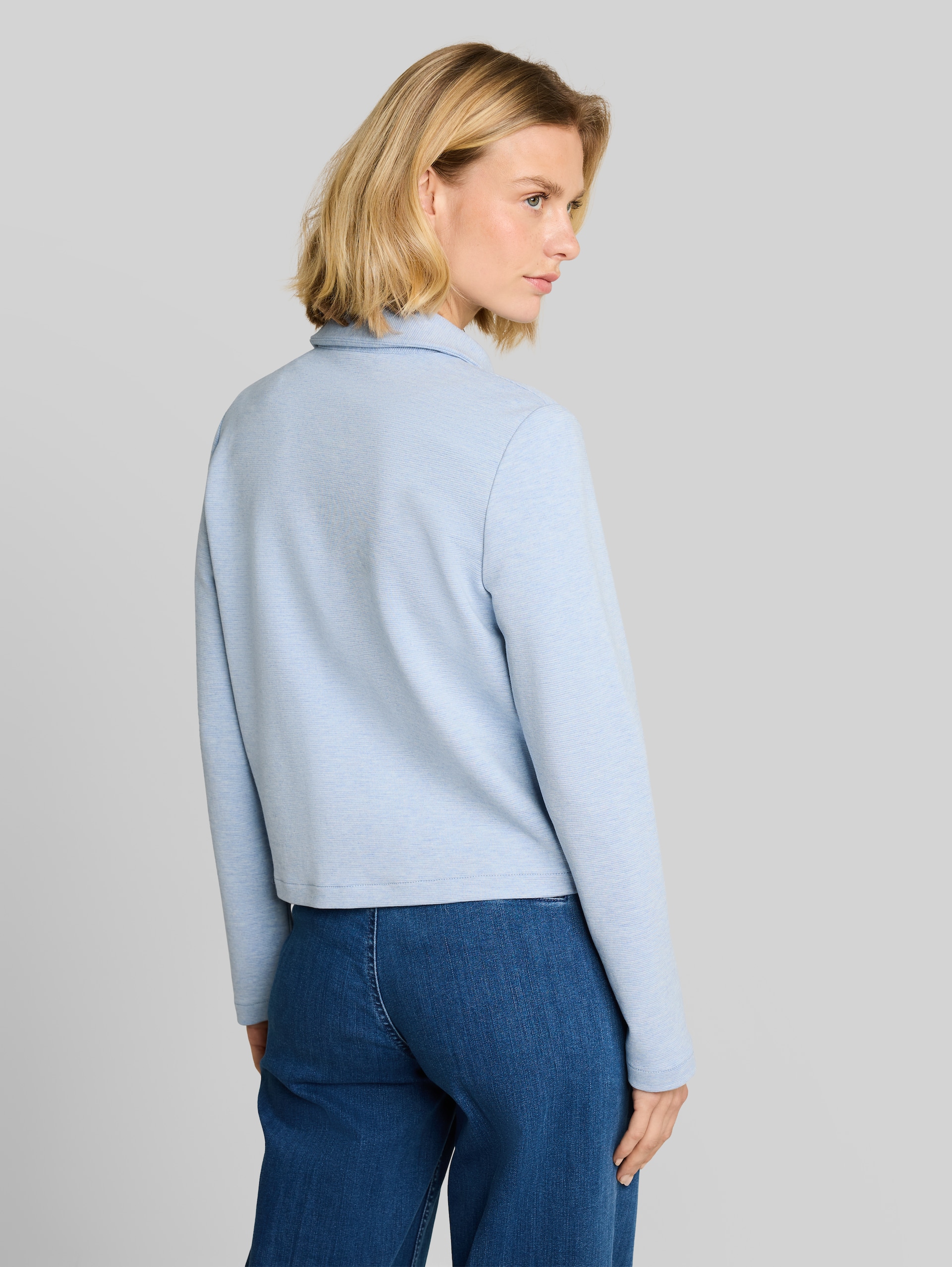 Regular Fit Jacke mit Reißverschluss - kentucky blue melange