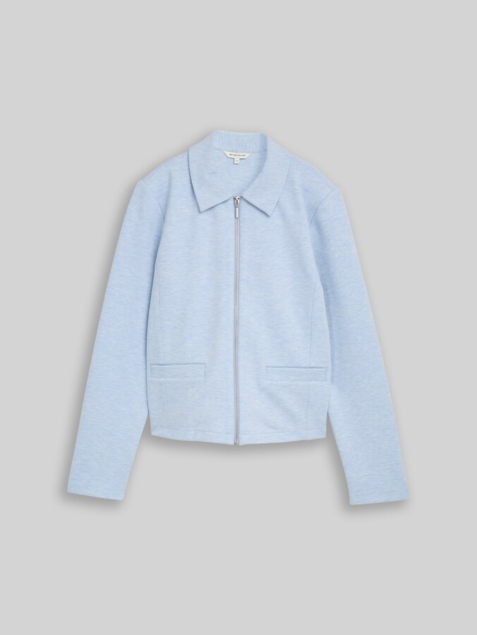 Regular-fit jacket with zip by Women, kentucky blue melange