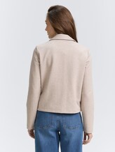 Regular Fit Jacke mit Reißverschluss - soft taupe melange