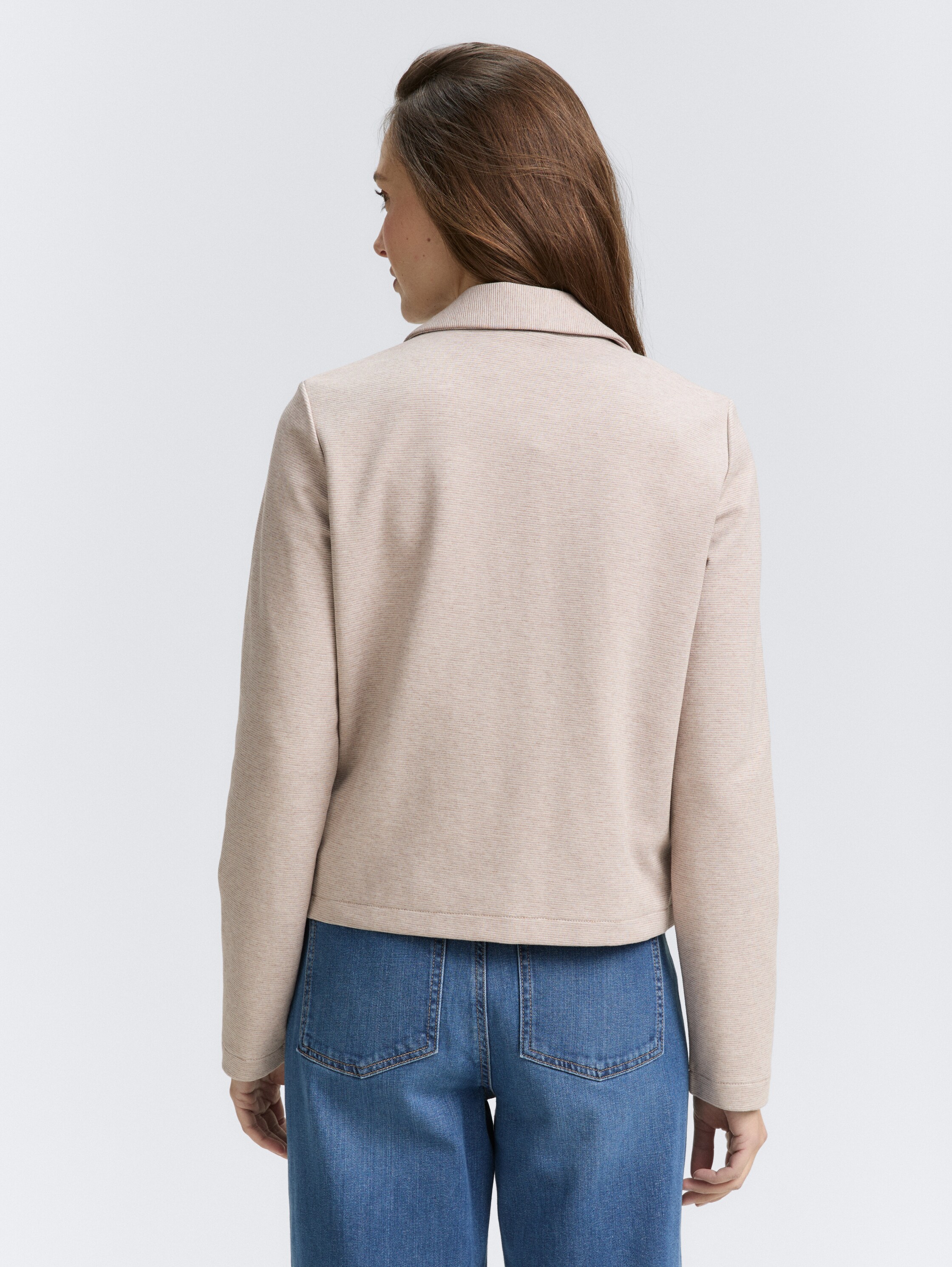 Regular Fit Jacke mit Reißverschluss - soft_taupe_melange - 