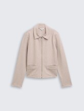 Regular Fit Jacke mit Reißverschluss - soft taupe melange