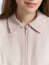 Regular Fit Jacke mit Reißverschluss - soft taupe melange