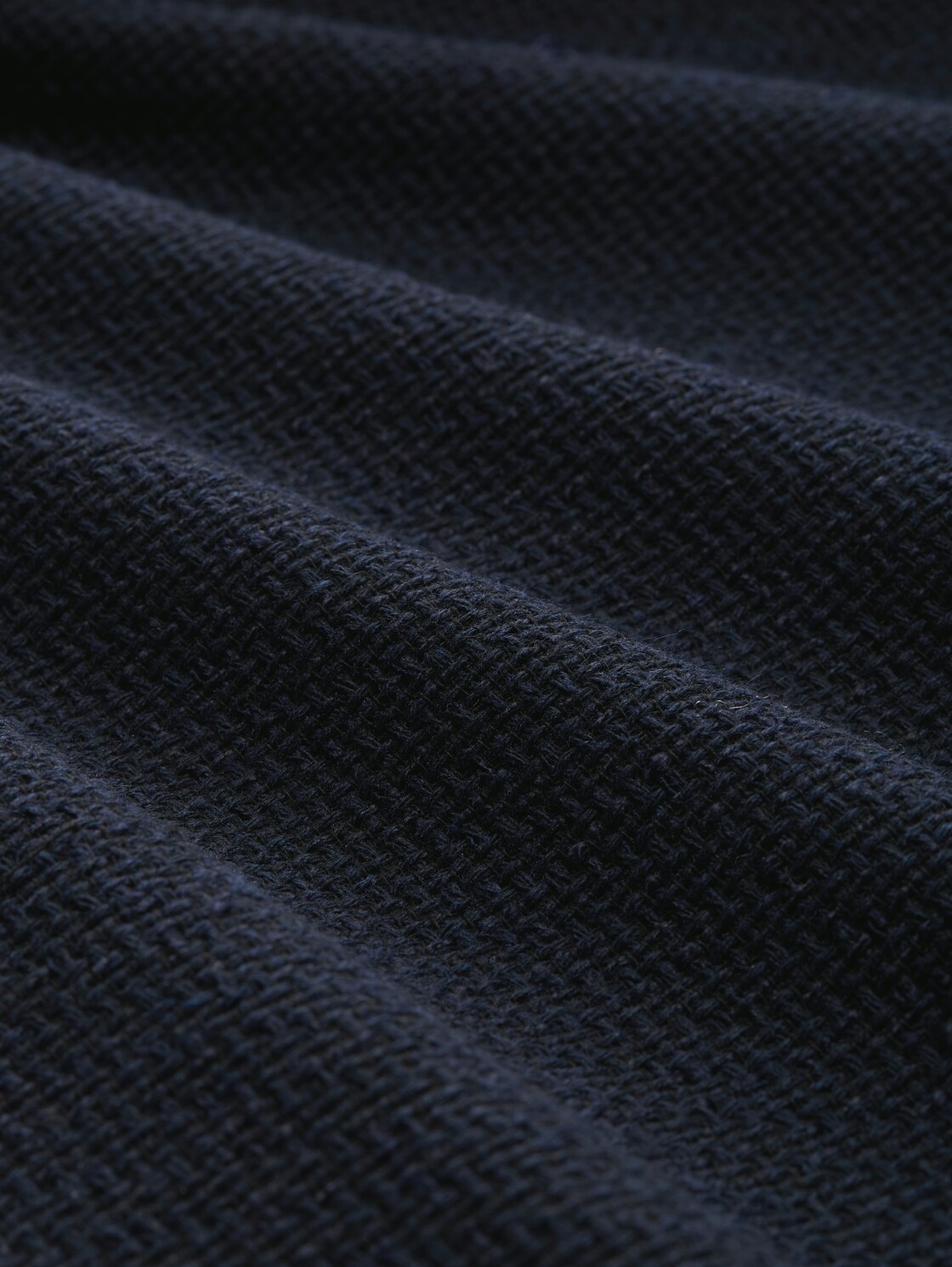 Regular Fit Bouclé Jacke - navy boucle structure