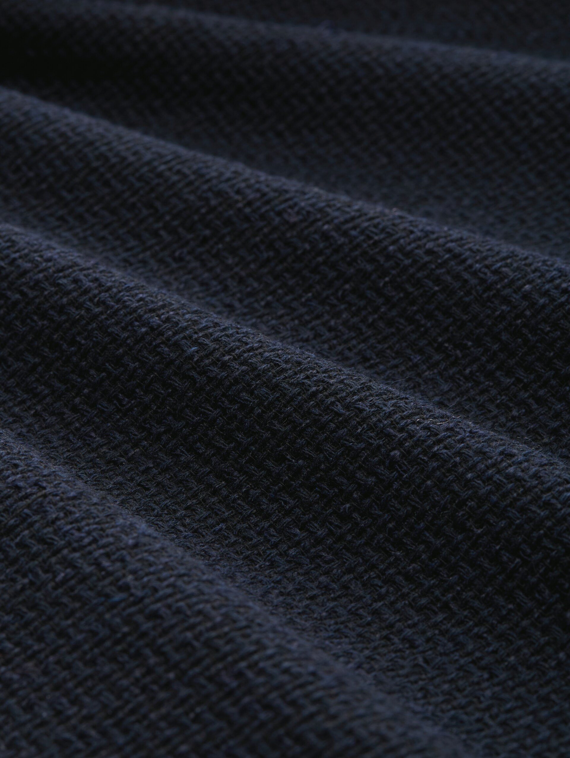 Regular Fit Bouclé Jacke - navy boucle structure
