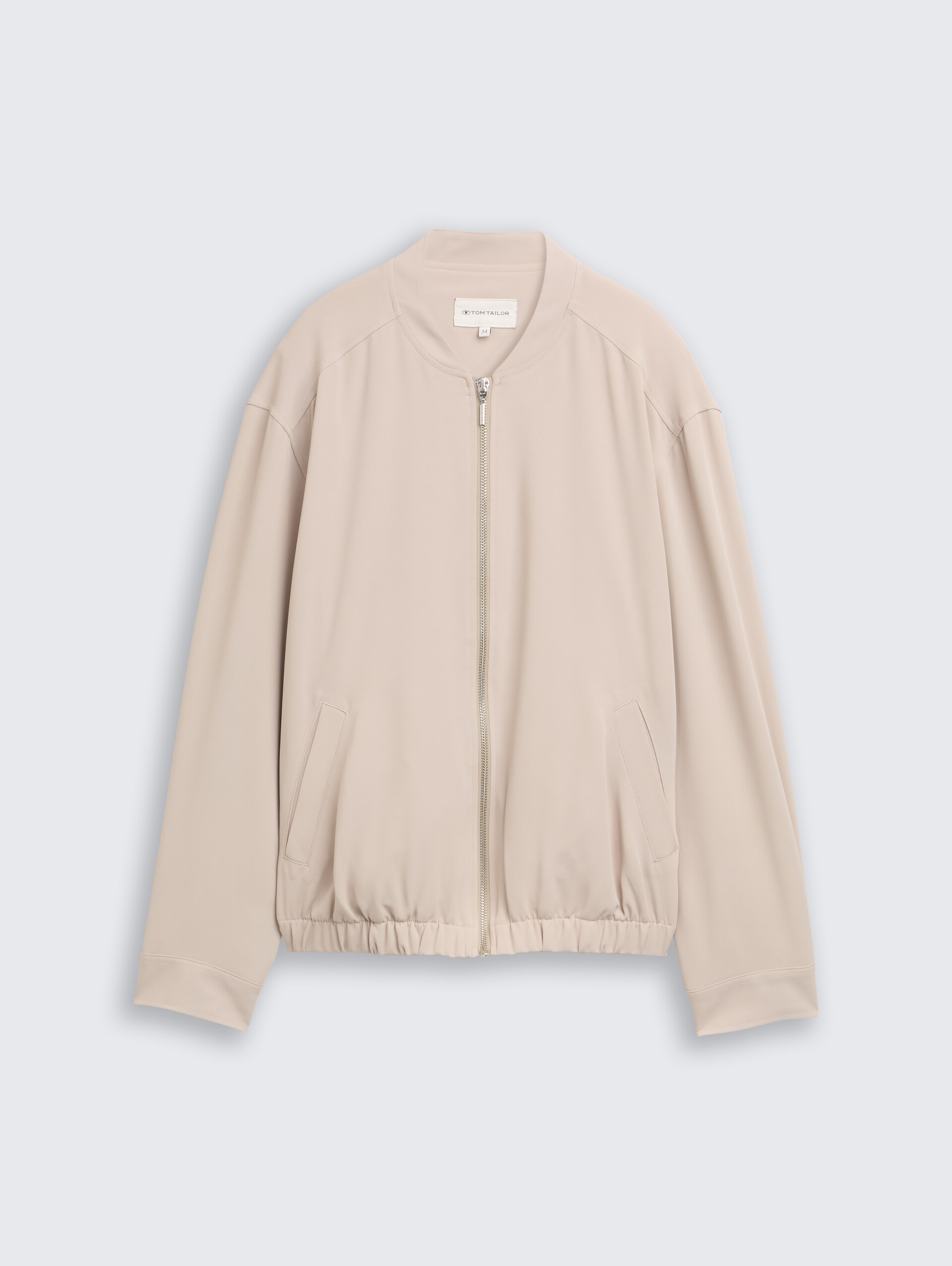 Loose Fit Blouson Jacke - soft taupe grey