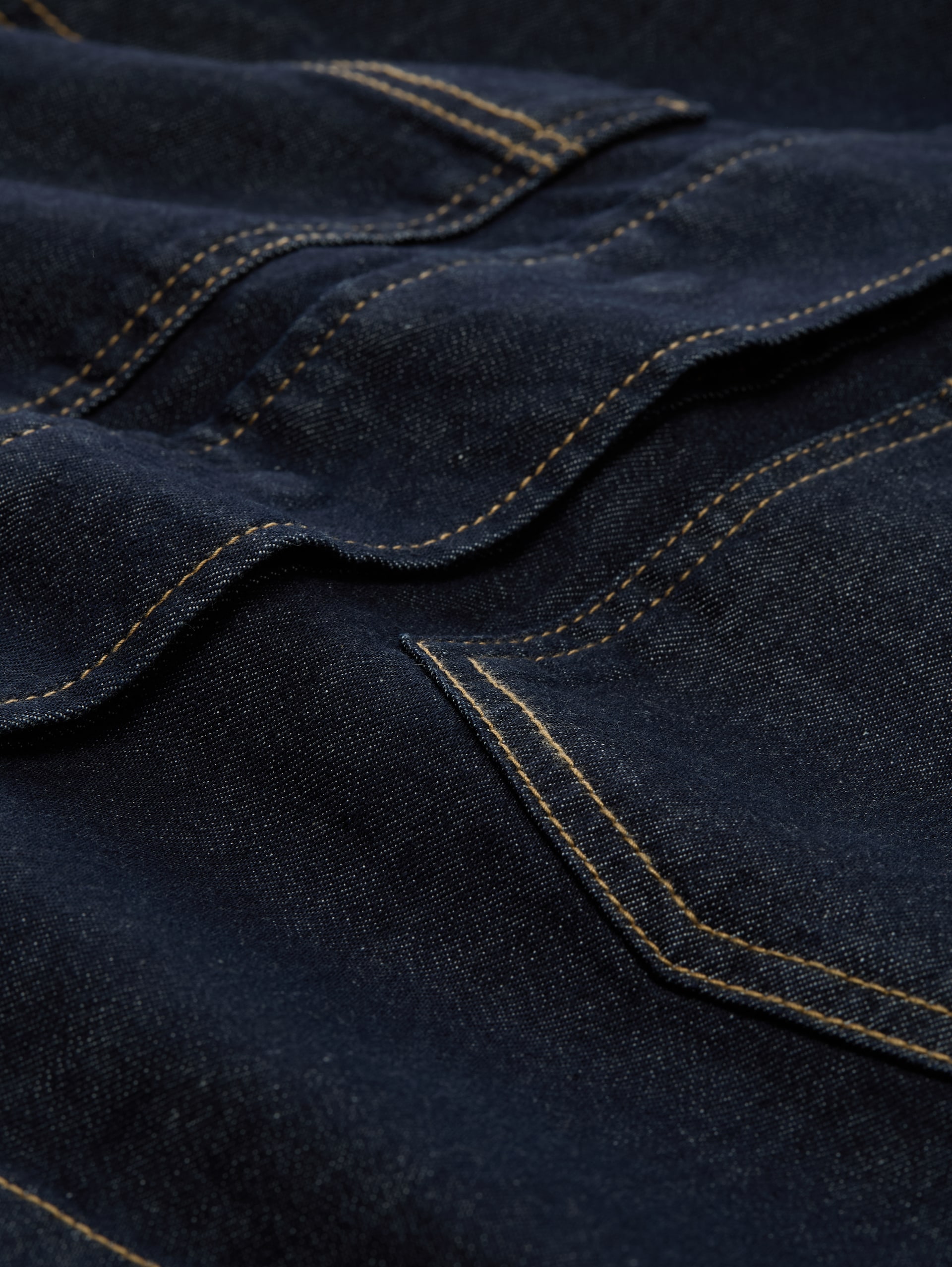 Oversize Jeansjacke mit Brusttaschen - deep blue denim