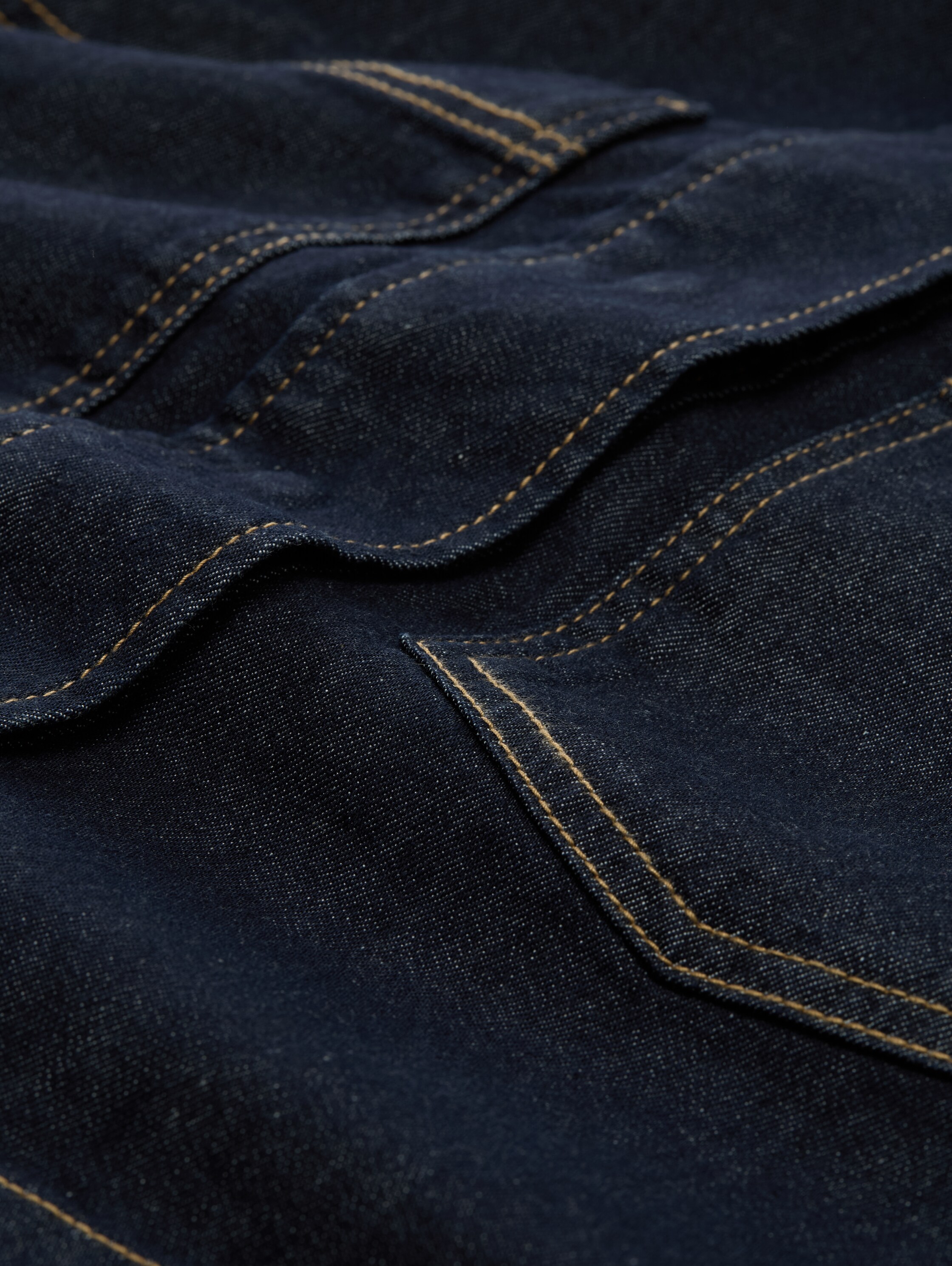 Oversize Jeansjacke mit Brusttaschen - deep blue denim