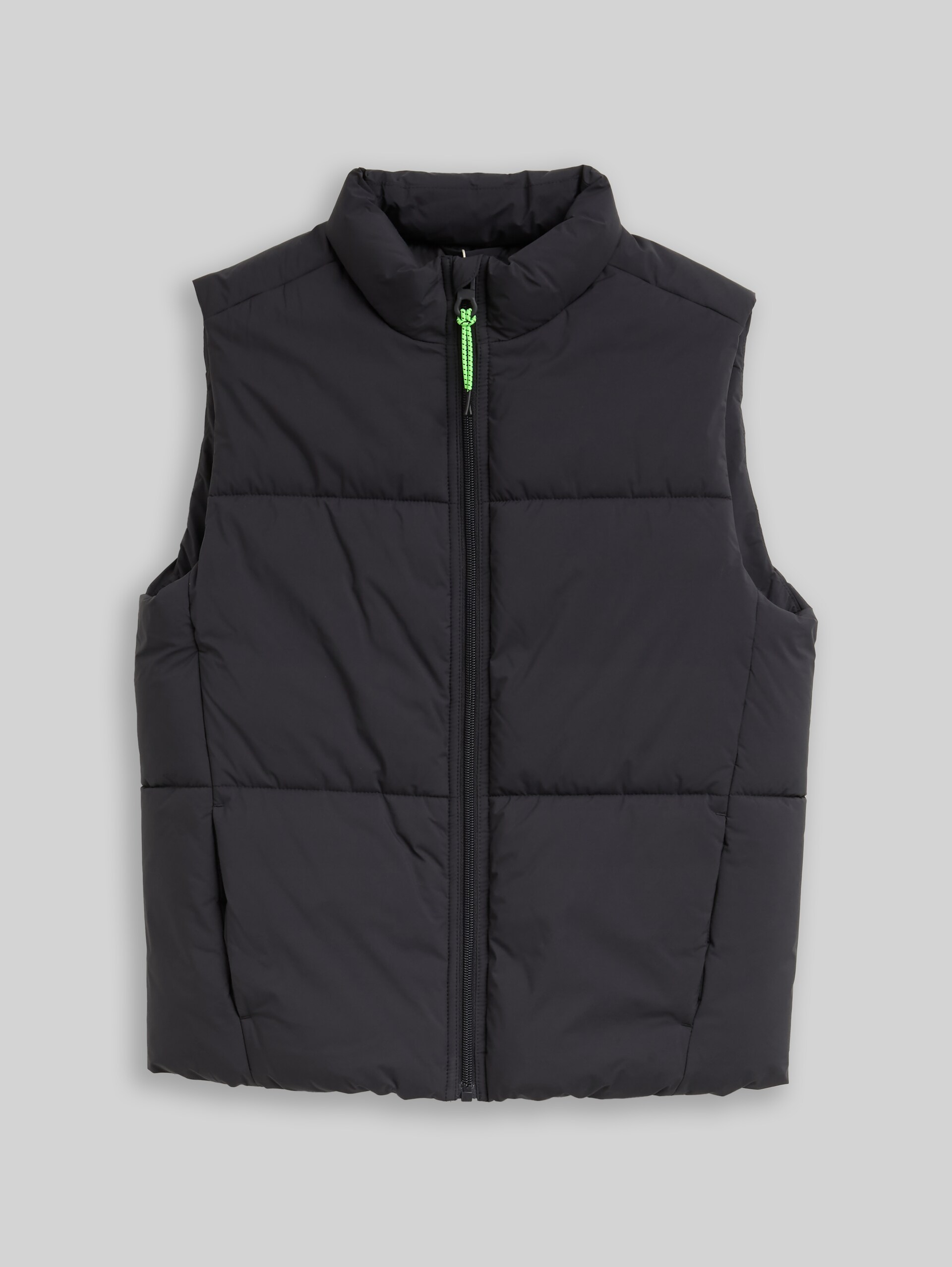 Puffer-Weste mit Stehkragen - coal grey - Vorder-Produkt-Ansicht