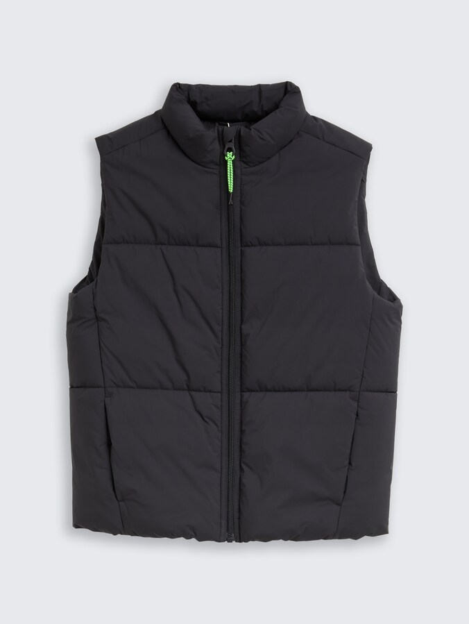 Puffer-Weste mit Stehkragen von Teen Boys, coal grey